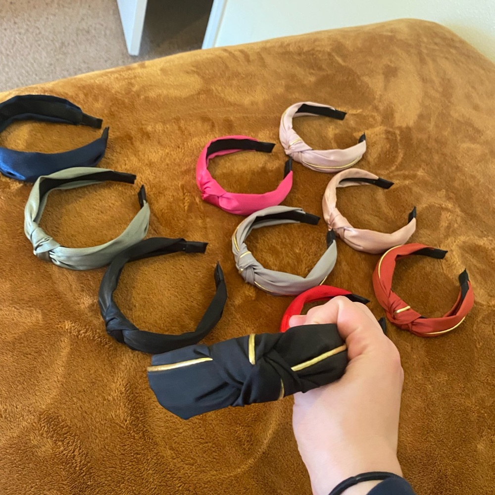 COPY - Knot design, satin and cloth headbands.